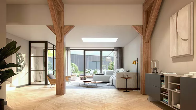 3D visualisatie interieur woonkamer