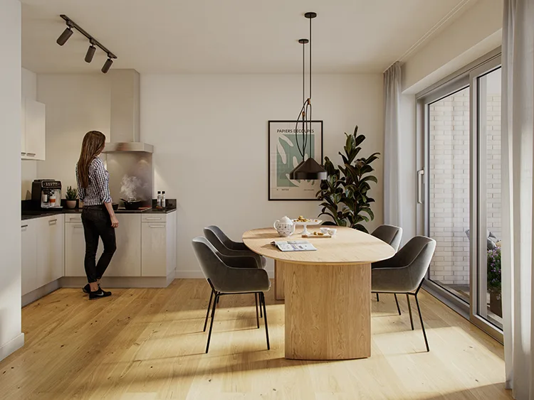 Artist impression appartement Haagdijk