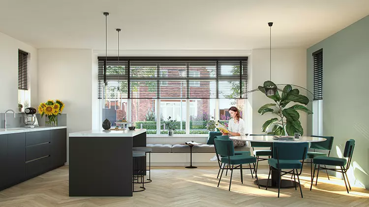 Artist impression interieur woonkeuken