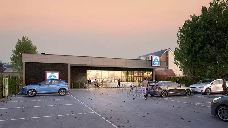 Artist impressions Aldi winkels