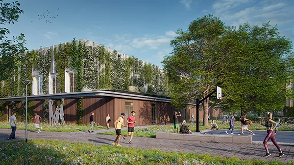 Artist impression Sporthal Meidoornstraat Amsterdam
